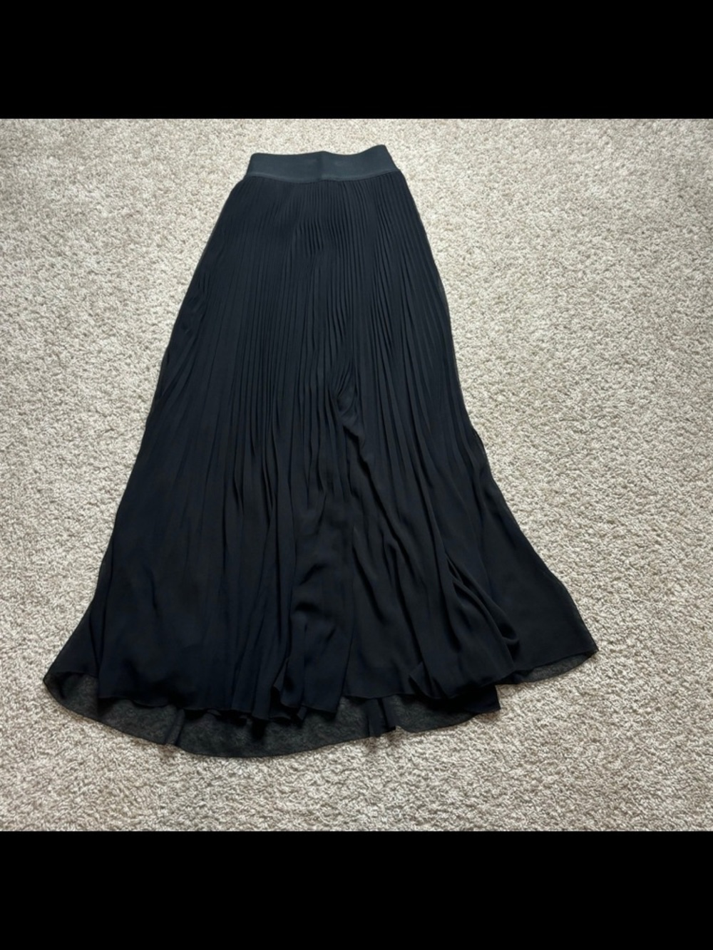 Wilfred Black Pleated Maxi Skirt